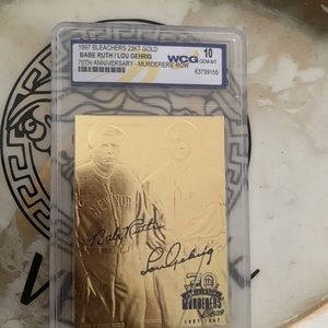 1997 Bleachers 23KT GOLD. BABE RUTH/LOU GEHRIG (70th anniversary- murderers’row